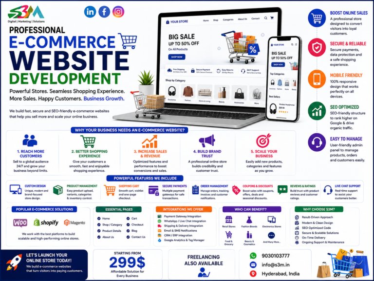 Professional E-Commerce Website Development: Build a Powerful Online Store That Generates More Leads and Sales