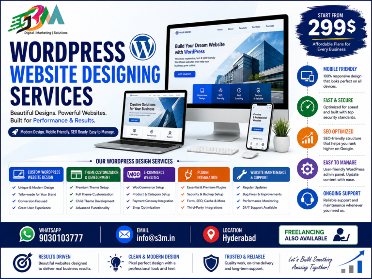Website Development Services in Hyderabad: Professional Website Designing and Custom Web Development Solutions for Businesses